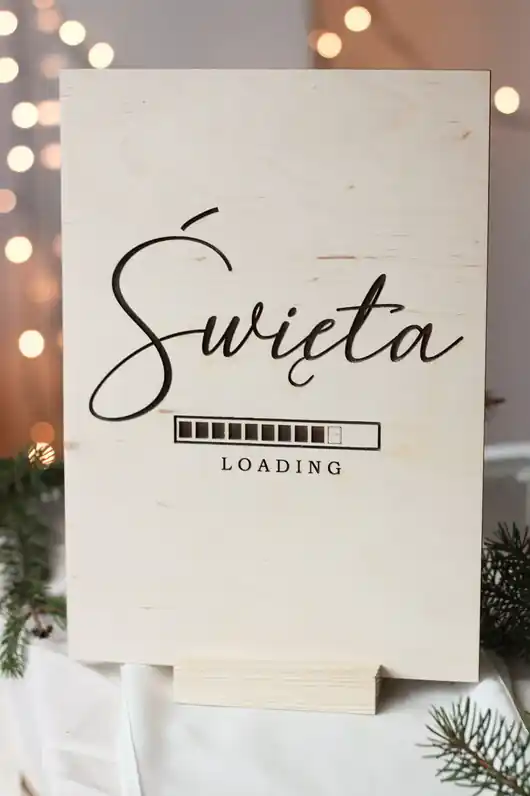 Ograniczona ilość Drewniana tabliczka - Święta loading