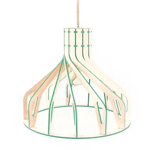 Super okazja Kolorowa lampa wisząca z drewna