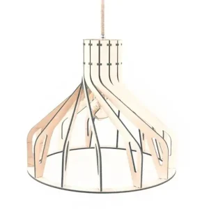Tylko dziś Kolorowa lampa sufitowa drewniana