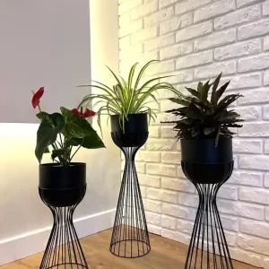 Do wyczerpania zapasów Zestaw kwietników metalowych LOFT Design 3szt.