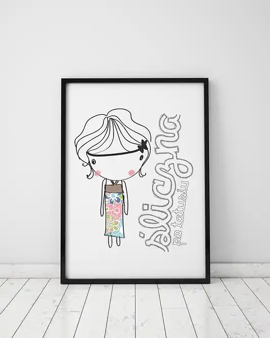 Plakat. Śliczna po tatusiu Dostępne od ręki