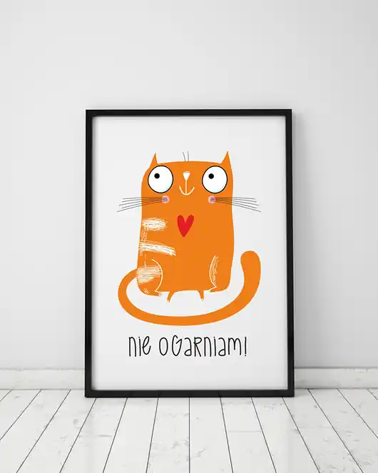 Rabat Plakat z kotem. Nie ogarniam