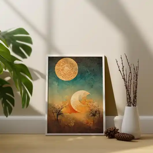 Plakat Beżowe Planety Zniżka