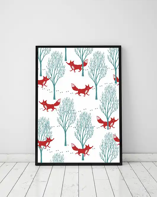 Nie przegap Plakat. I love forest. Las i lis