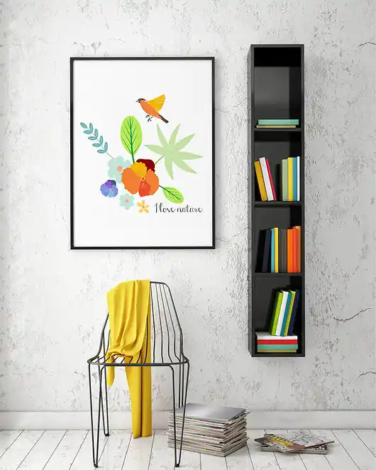 Plakat. Kwiaty i ptaki Oferta