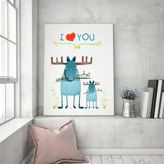 Zamów teraz Plakat. Relacje - i love you, łosie