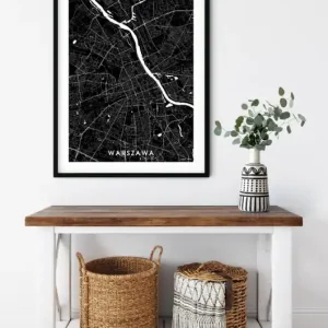 Mapa plakat - Warszawa Taniej