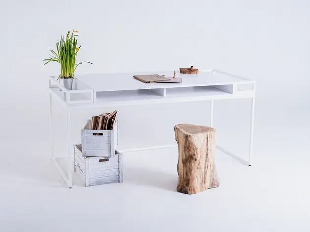 Wybór klientów Designerskie biurko K1 - białe 200 cm