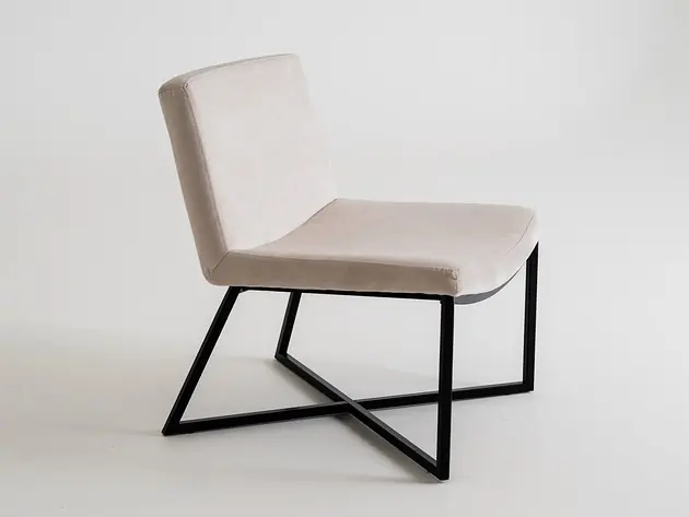 Wybór klientów Fotel ZERO nowoczesny prl design - beżowy, czarny