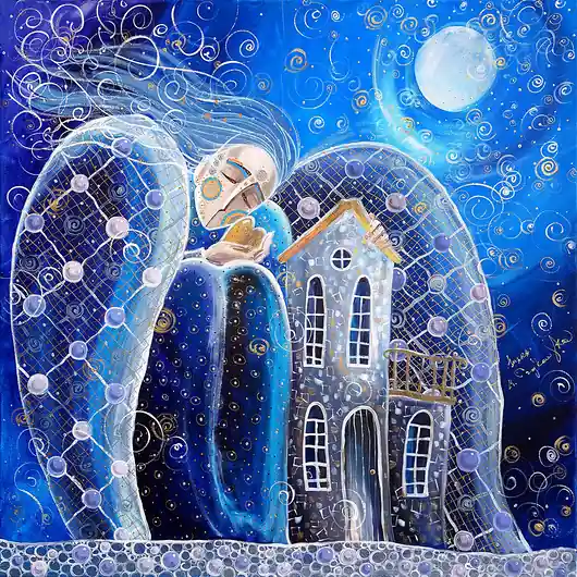 Dom to miejsce gdzie zaczynają się miłość nadzieja marzenia. Giclee Bezpieczne zakupy