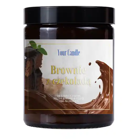 ŚWIECA SOJOWA BROWNIE Z CZEKOLADĄ 180 ml - YOUR CANDLE Do wyczerpania zapasów