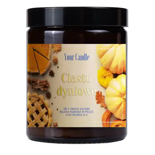 Wyjątkowa oferta ŚWIECA SOJOWA CIASTO DYNIOWE 180 ml - YOUR CANDLE