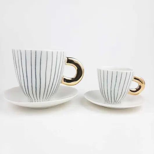 Wybór klientów Filiżanka porcelanowa B&W do espresso