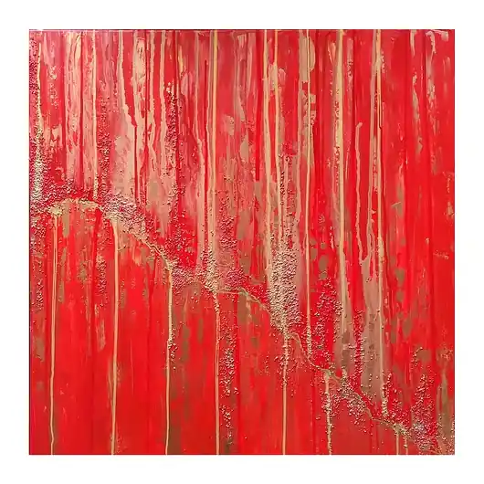 Kup online THE TREASURE 80x80 cm Akryl na płótnie Duży obraz abstrakcyjny do salonu