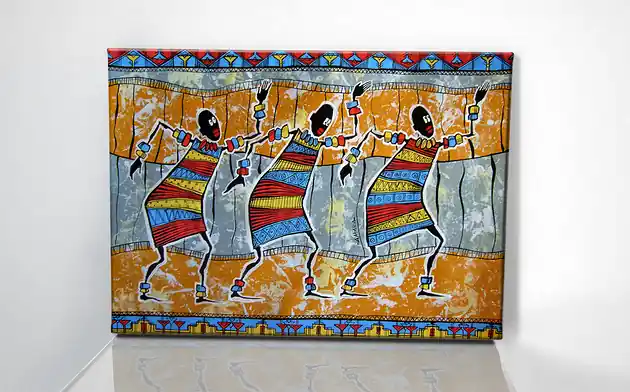 Afryka tańczy. Giclee Nowy