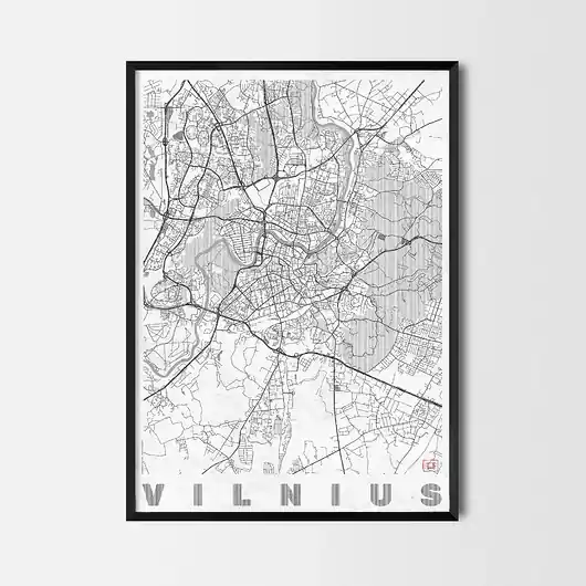 Oferta czasowa Plakat Vilnius - CityArtPosters
