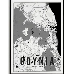 Hit cenowy Plakat miasto POLSKA - GDYNIA 2 obraz MAPA