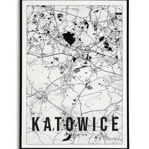Bezpieczne zakupy Plakat miasto POLSKA - KATOWICE 2 obraz MAPA