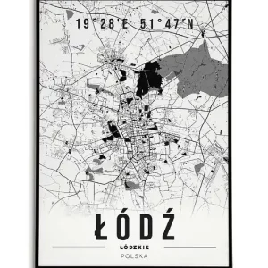 Rabat Plakat miasto POLSKA - ŁÓDŹ 3 obraz MAPA