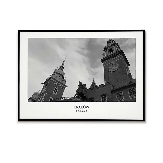 Plakat miasto POLSKA - KRAKÓW obraz Premium