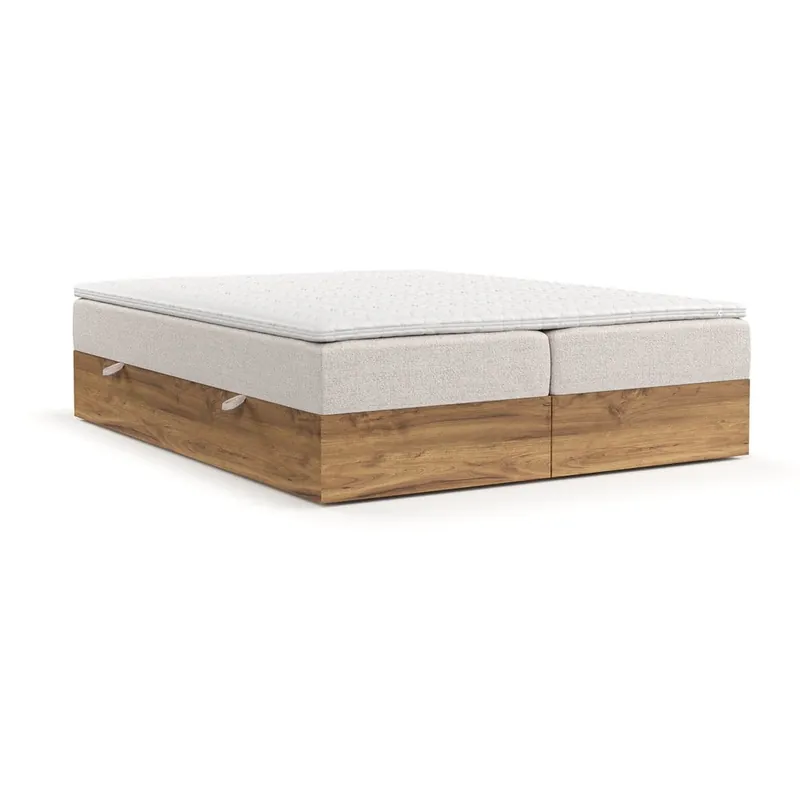 Beżowo-naturalne łóżko boxspring ze schowkiem 180x200 cm Faro – Maison de Rêve Bonami Sprawdź teraz