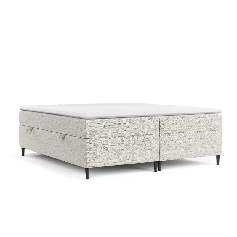 Jasnoszare łóżko boxspring ze schowkiem 180x200 cm Araya – Maison de Rêve Bonami Tylko dziś