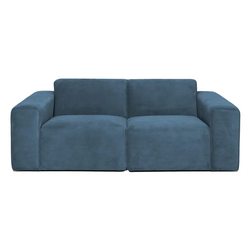 Niebieska sztruksowa sofa 202 cm Sting – Scandic Bonami Oferta