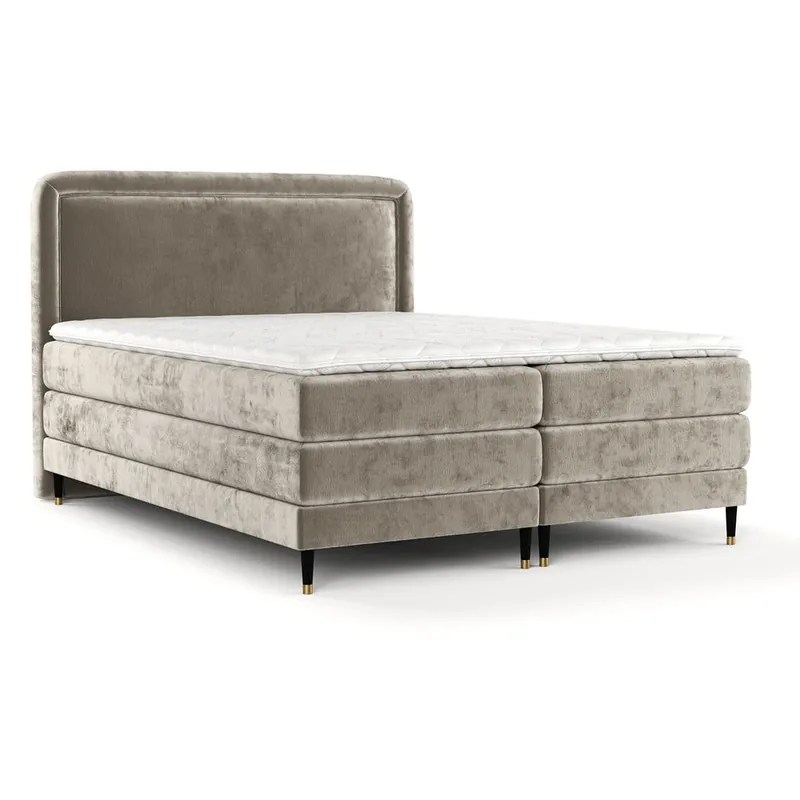 Wyprzedaż Jasnobrązowe łóżko boxspring 200x200 cm Dove – Maison de Rêve Bonami