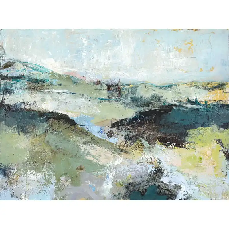 Obraz z ręcznie malowanymi elementami 118x90 cm Green Mountain – Malerifabrikken Bonami Super okazja