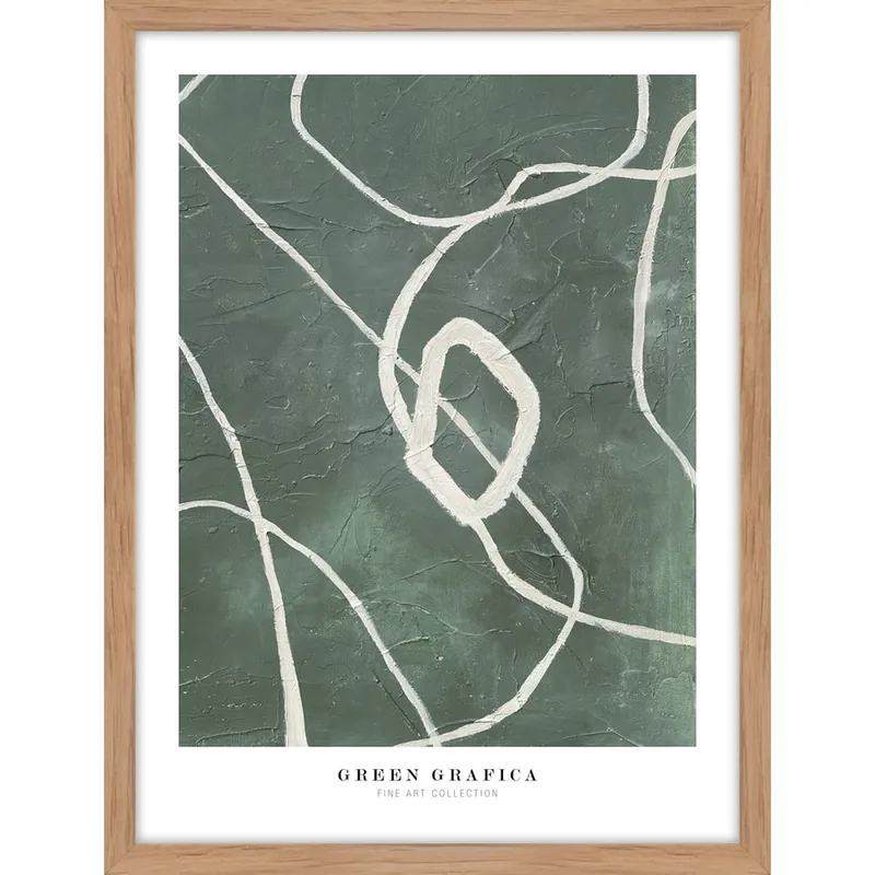 Obraz 32x42 cm Green Grafica – Malerifabrikken Bonami Popularny
