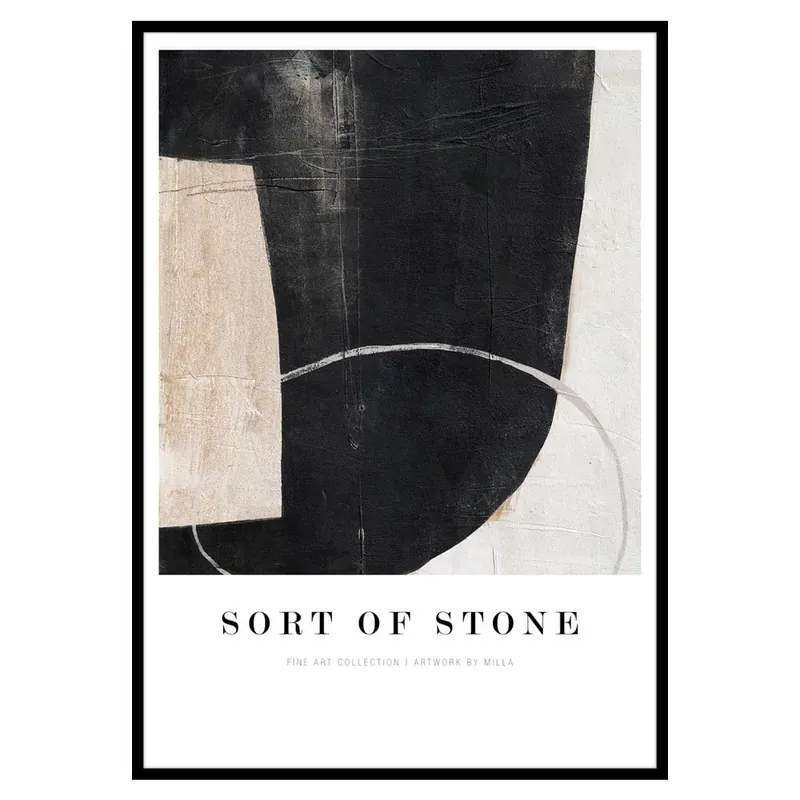 Darmowy zwrot Obraz 52x72 cm Sort Of Stone – Malerifabrikken Bonami