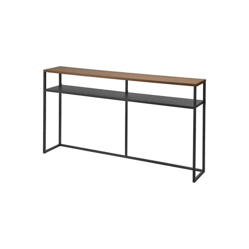 Czarno-ciemnobrązowa konsola w dekorze jesionu 20,5x126 cm Tower – YAMAZAKI Bonami Dostępne od ręki