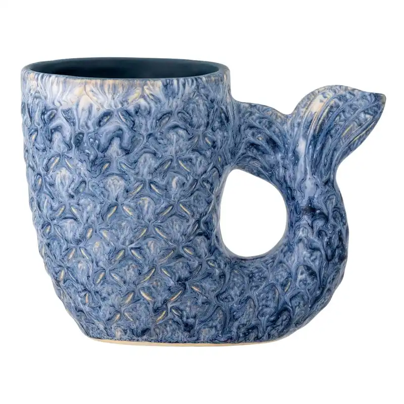 Darmowy zwrot Niebieski kamionkowy wazon (wysokość 12 cm) Ariella – Bloomingville Bonami