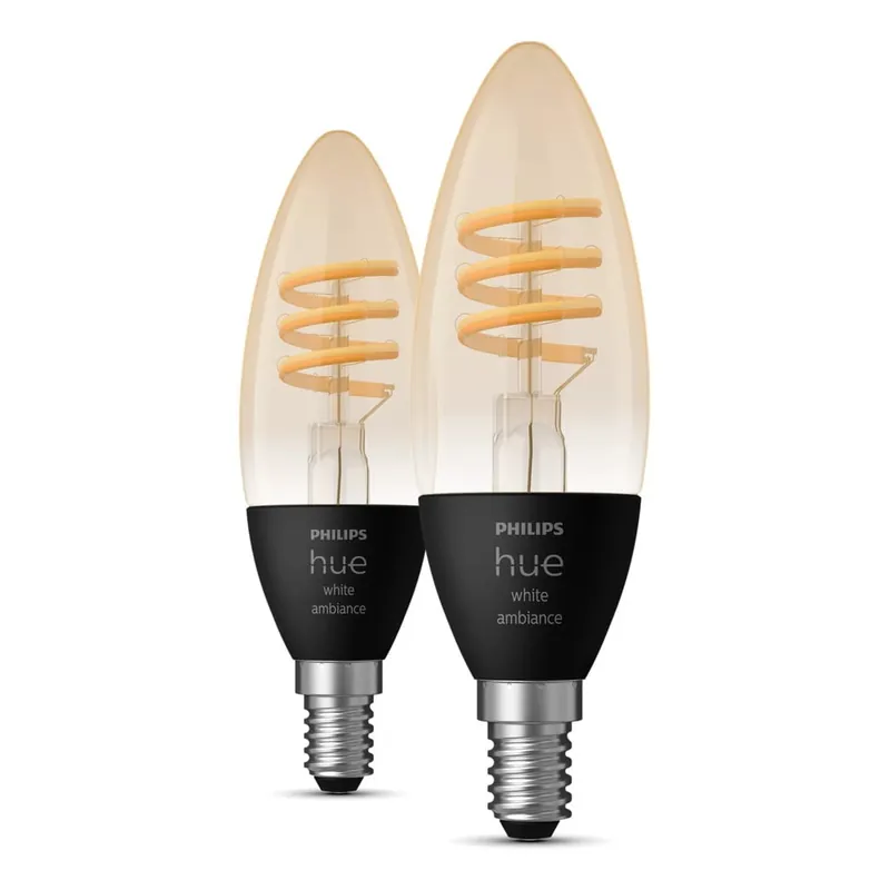 Inteligentne żarówki filamentowe z gwintem E14, 5 W zestaw 2 szt. White ambiance – Philips Hue Bonami Tylko do końca tygodnia