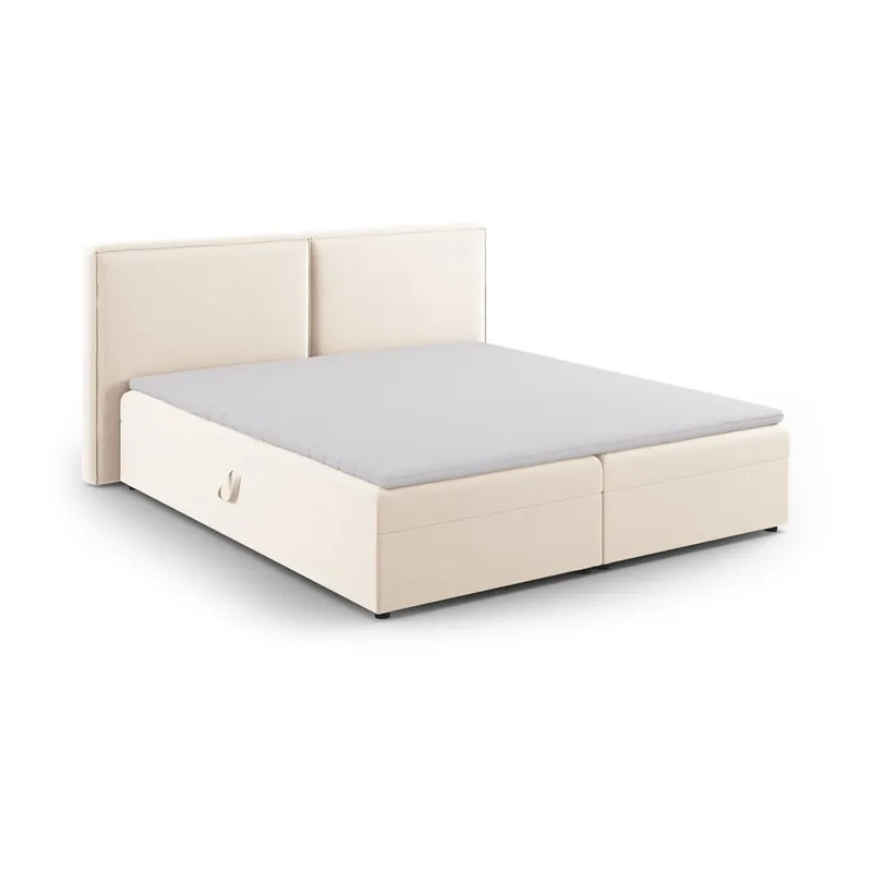 Kremowe łóżko boxspring ze schowkiem 180x200 cm Arendal – Cosmopolitan Design Bonami Ostatnia szansa