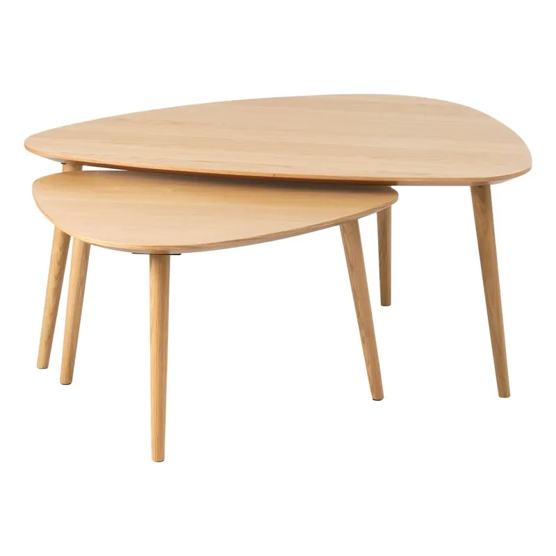 Szybka dostawa Stoliki w dekorze dębu zestaw 2 szt. 70x100 cm Adda – Unique Furniture Bonami