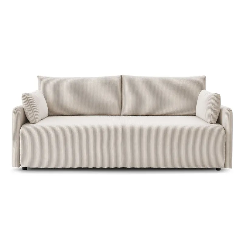 Zniżka Beżowa sztruksowa rozkładana sofa 211 cm Marcel – Bobochic Paris Bonami