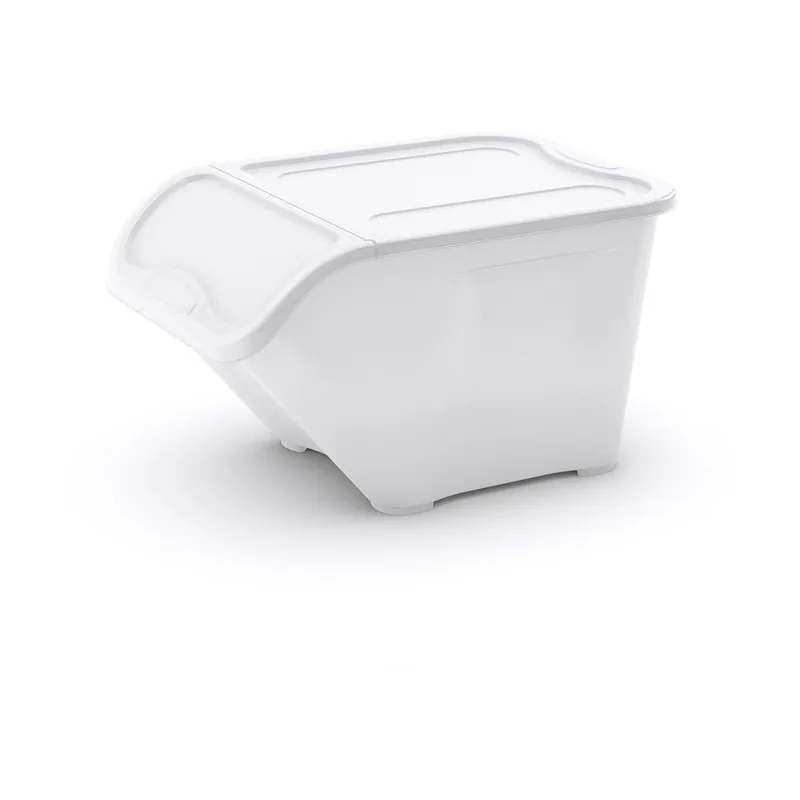 Oferta Biały plastikowy pojemnik z pokrywką 55x39x32 cm All In Box – KIS Bonami