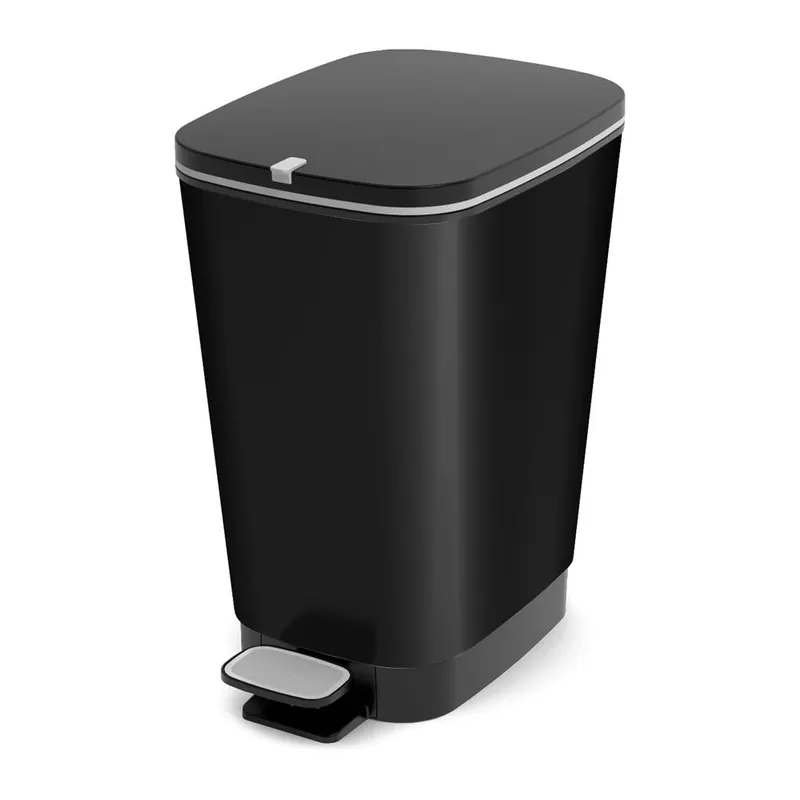 Plastikowy kosz na śmieci z pedałem w kolorze matowej czerni 25 l Chic Bin – KIS Bonami Kup teraz