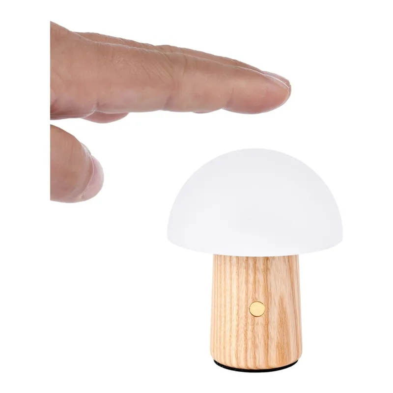 Obniżka ceny Lampa stołowa LED ze ściemniaczem z litego drewna jesionowego (wysokość 7 cm) Alice – Gingko Bonami