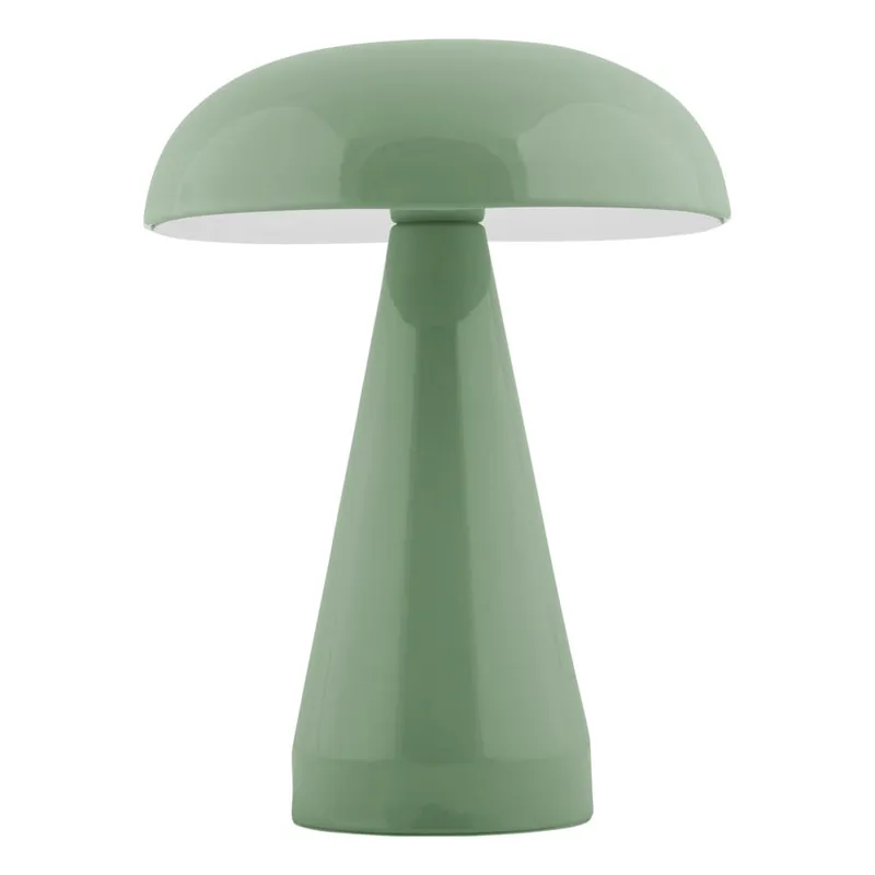 Zielona lampa stołowa LED ze ściemniaczem i metalowym kloszem (wysokość 20,5 cm) Rachel – Leitmotiv Bonami Popularny