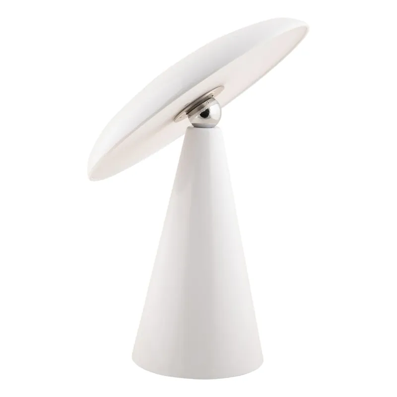 Zniżka Biała lampa stołowa LED ze ściemniaczem (wysokość 26 cm) Phoebe – Leitmotiv Bonami
