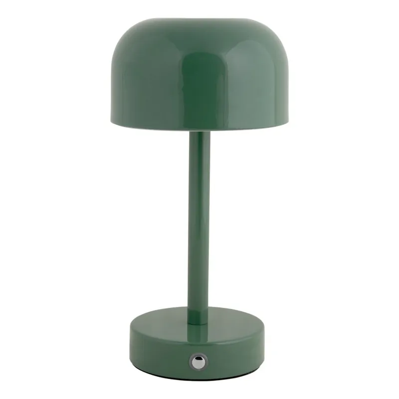 Zniżka Zielona lampa stołowa LED z metalowym kloszem (wysokość 24,5 cm) James – Leitmotiv Bonami
