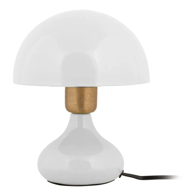 Biała lampa stołowa z metalowym kloszem (wysokość 23 cm) Binc – Leitmotiv Bonami Zamów dziś