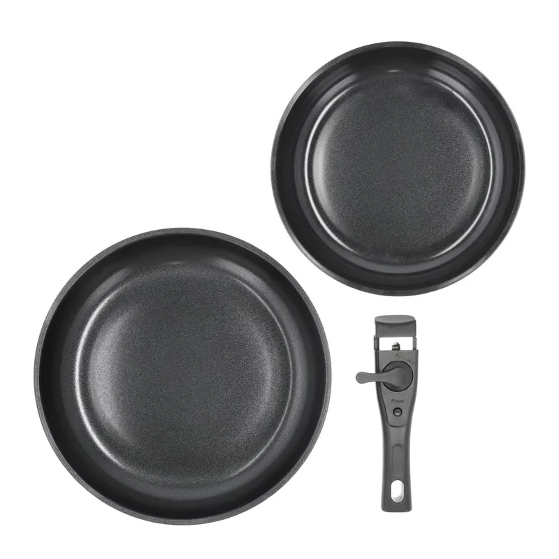 Ekspresowa dostawa Aluminiowy zestaw patelni z odpinaną rączką z powłoką nieprzywierającą 2 szt. ø 28 cm – Holm Bonami