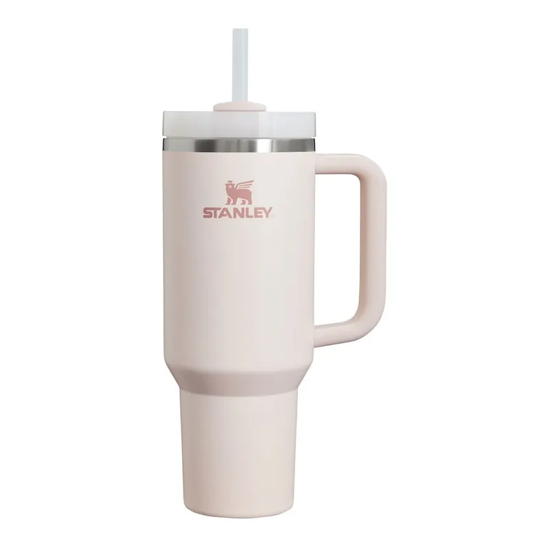 Jasnoróżowy termos ze słomką ze stali nierdzewnej 1,18 l Quencher H2.0 FlowState Tumbler Rose Quartz – Stanley Bonami Darmowy zwrot