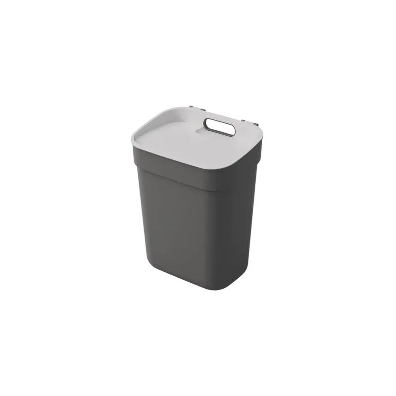 Ciemnoszary kosz na śmieci do segregacji odpadów z plastiku z recyklingu 10 l Ready To Collect – Curver Bonami Hit sprzedaży