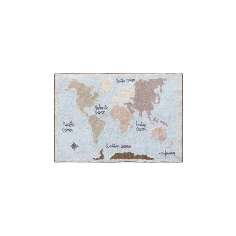 Bawełniany dywan dziecięcy tkany ręcznie odpowiedni do prania 140x200 cm Vintage Map – Lorena Canals Bonami Ostatnie sztuki