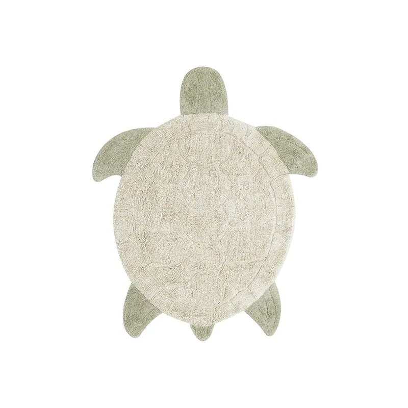 Beżowy bawełniany dywan dziecięcy tkany ręcznie odpowiedni do prania 110x130 cm Sea Turtle – Lorena Canals Bonami Nie przegap