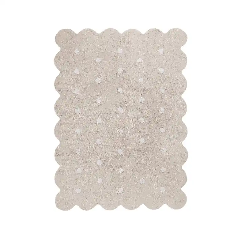 Beżowy bawełniany dywan dziecięcy tkany ręcznie odpowiedni do prania 120x160 cm Biscuit Beige – Lorena Canals Bonami Obniżka ceny